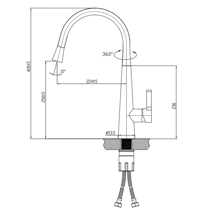 Pull Out Kitchen Mixer 420