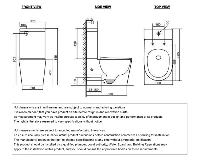 Radiant Toilet Suite Slim Seat Matt