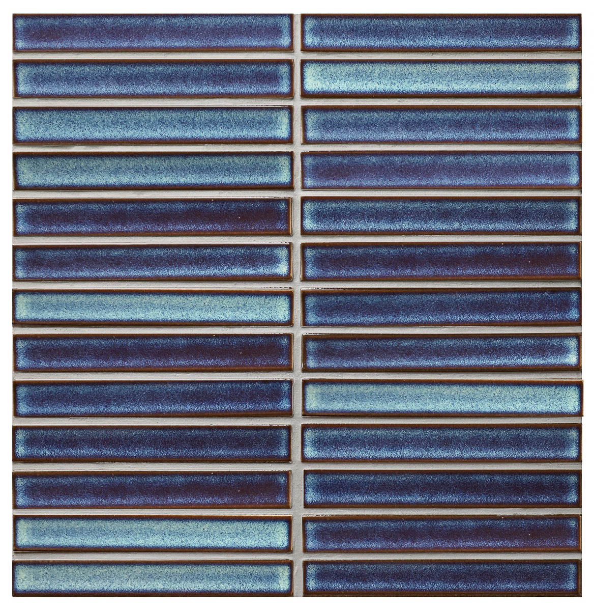Rakeen Concave Mosaic Azzurre Gloss Sheet Size - 299x296mm Chip Size - 20x145mm
