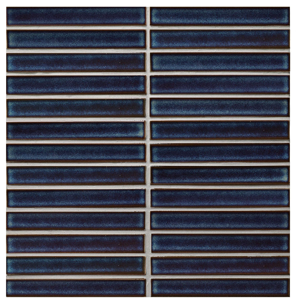 Rakeen Concave Mosaic Denim Gloss Sheet Size - 299x296mm Chip Size - 20x145mm