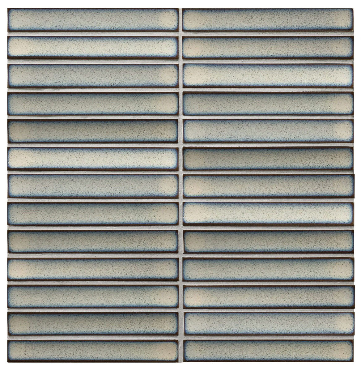 Rakeen Concave Mosaic Faint Green Gloss Sheet Size - 299x296mm Chip Size - 20x145mm