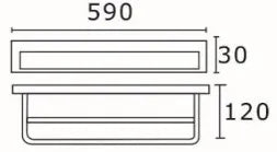 Recxis 600mm Double Towel Rail
