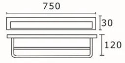 Recxis 750mm Double Towel Rail