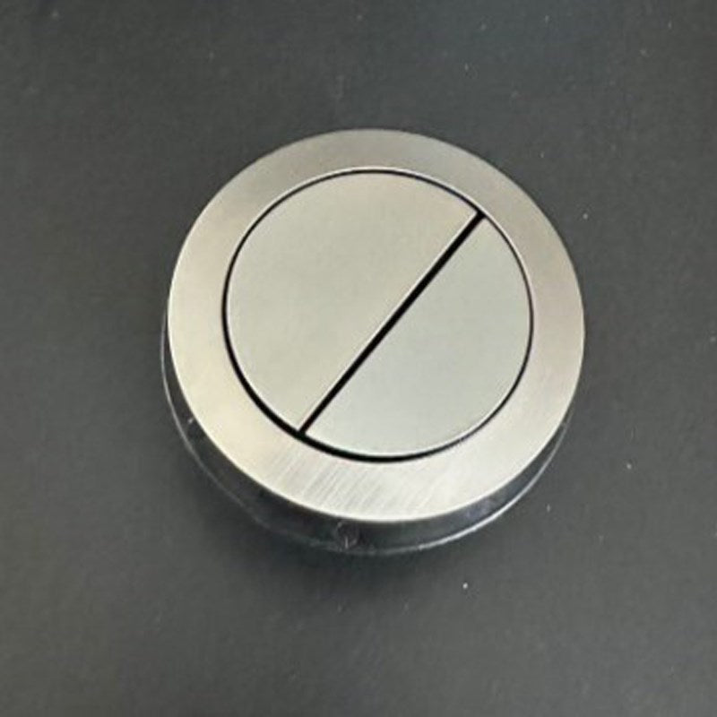 Round Gun Metal Cistern Dual Flush Button(for Two - piece Toilet)