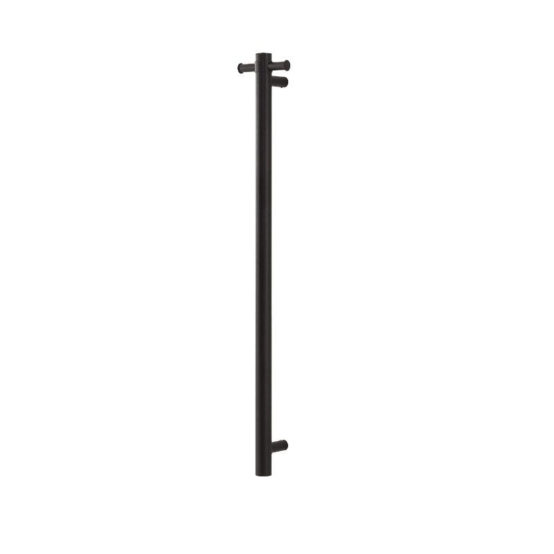 Round Vertical Matt Electric Heated Towel Rack Single Bar
