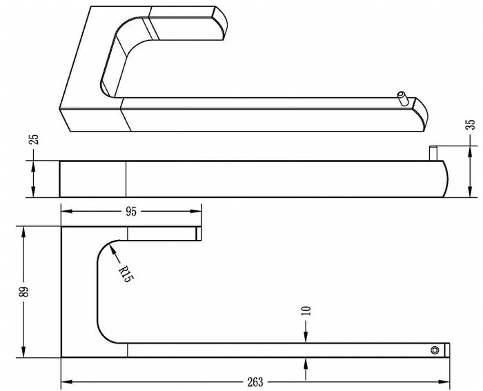 Taran Black Towel Bar