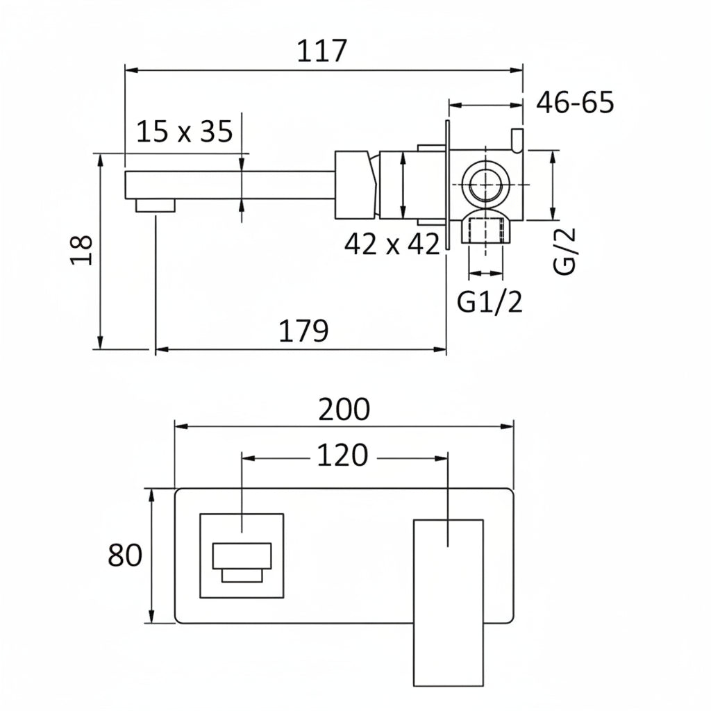 Taran Wall Basin Mixer