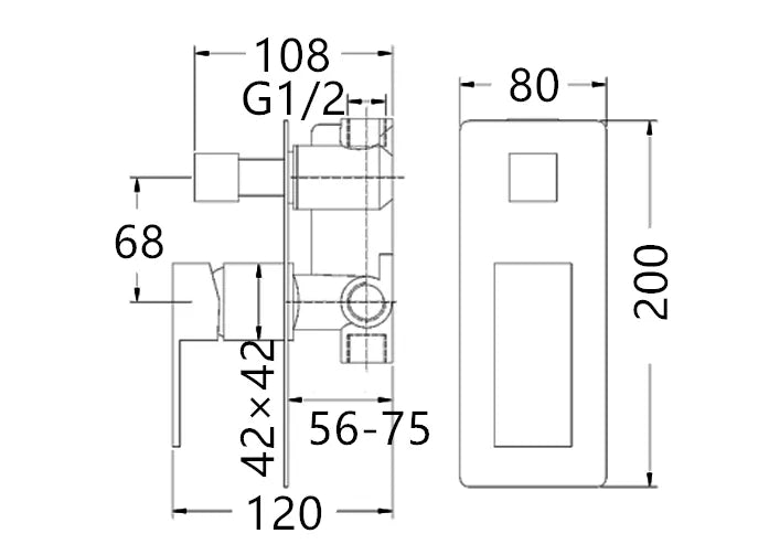 Taran Wall Diverter Mixer