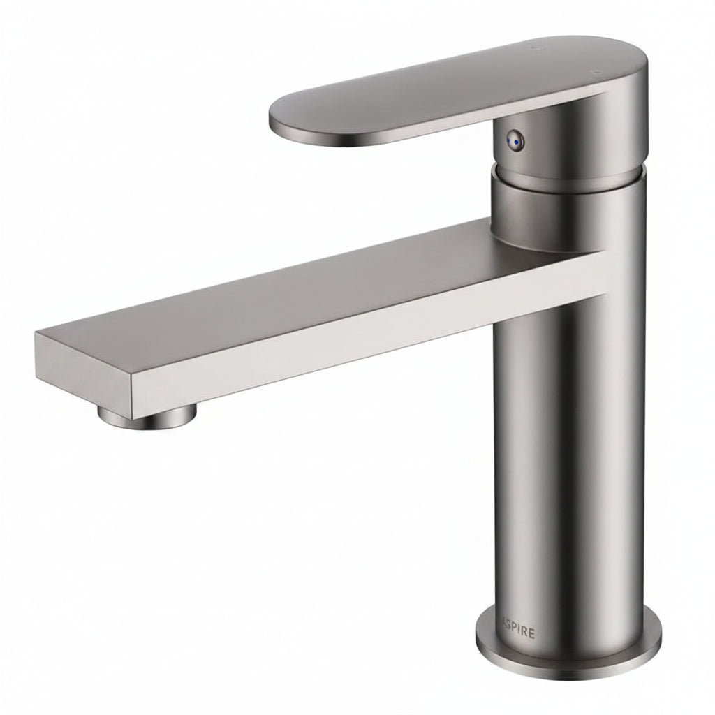 Vetto Basin Mixer Brushed Nickel in Sydney | Premium Bathroom Tapware by TWC
