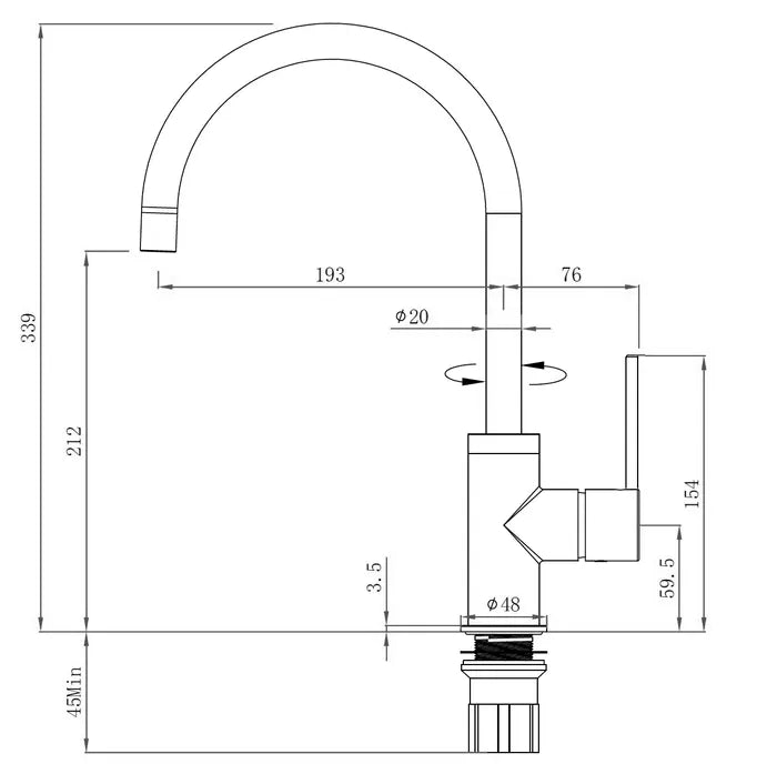 Vetto Kitchen Sink Mixer