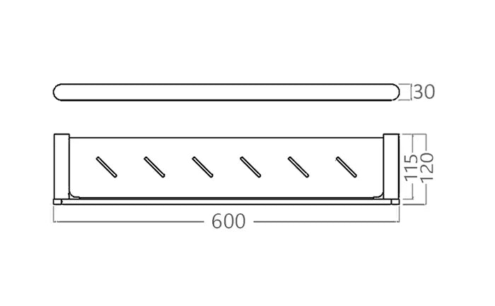 Vetto Chrome Metal Shelf