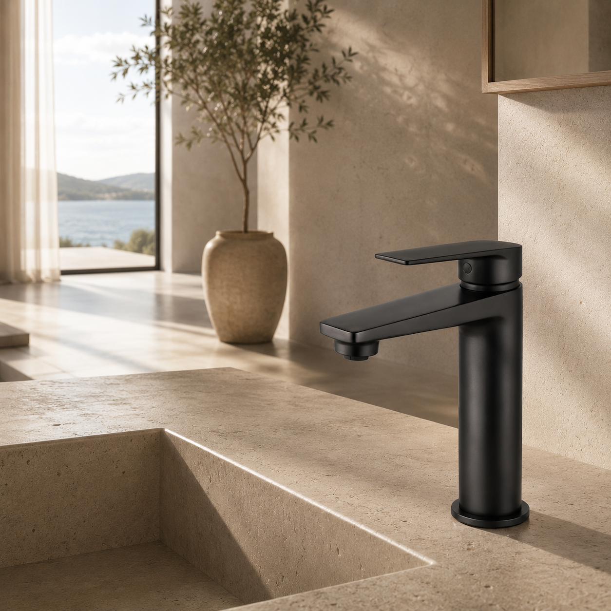 Zevio Basin Mixer Gun Metal